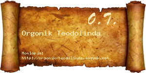 Orgonik Teodolinda névjegykártya